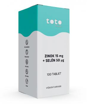 TOTO Zinok 15mg + Selén 50µg 100 tabliet