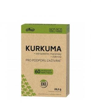VITAR Kurkuma + ostropestrec + vláknina 60 kapsúl