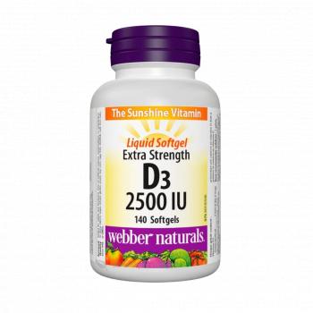 Vitamín D3 2500 IU FORTE Webber Naturals 140ks