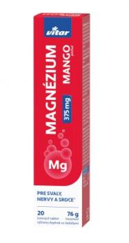 Vitar Magnézium 375mg šumivé tablety 20ks